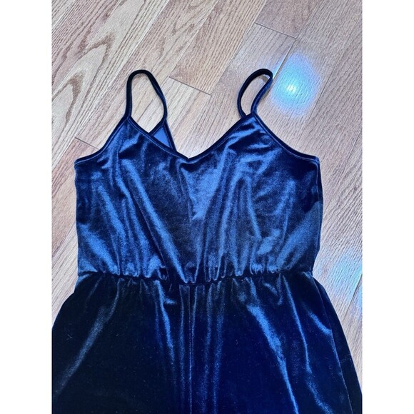 Wild Fable Women's Black Velvet Velour Velvet Wide Leg Jumpsuit Small Glam Party - Picture 2 of 5